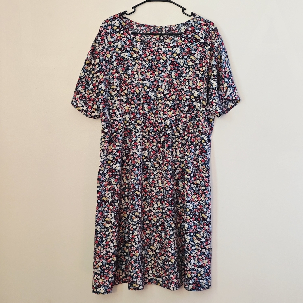 Floral Print Women's 2XL Dress